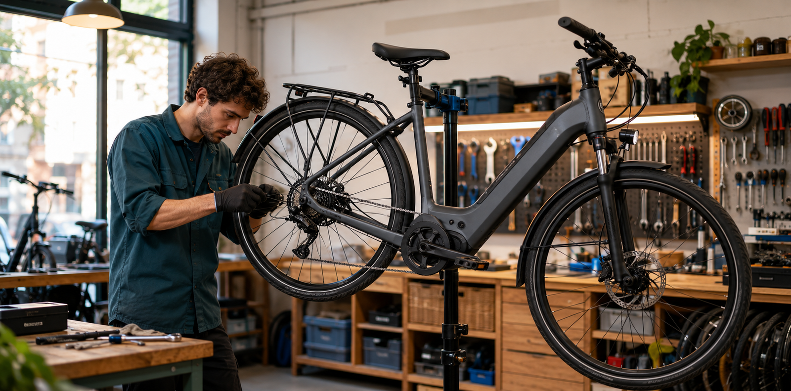 Expert E-Bike Maintenance in a London Workshop