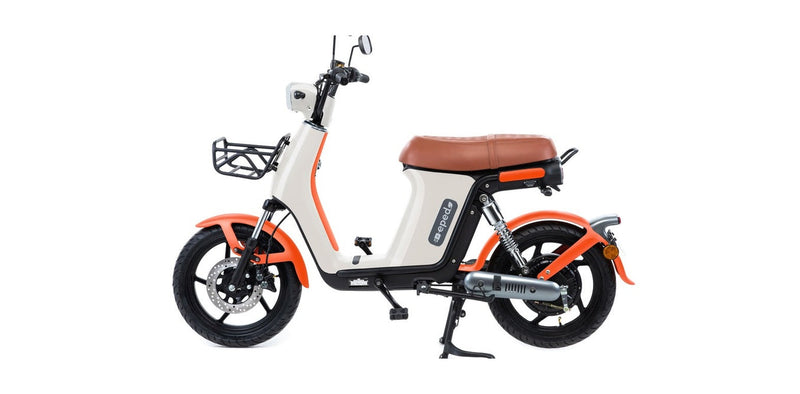 EPED Swift electric bike in Cream / Orange, side view