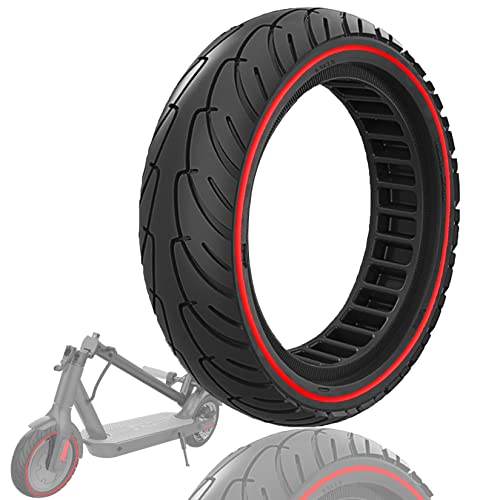 Red 8.5 x 2.0 honeycomb solid tyre for Xiaomi M365