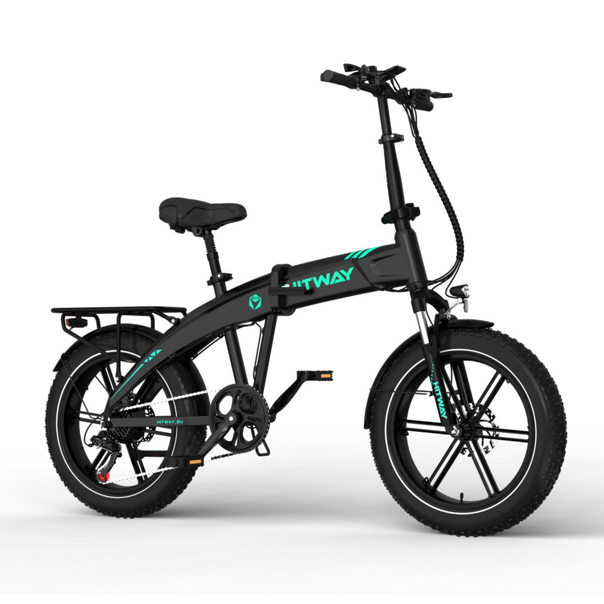 HITWAY BK36 Folding Electric Bike – 250W 48V 10.4Ah, 20″ Fat Tyre Foldable E-Bike-Electric Scooters London