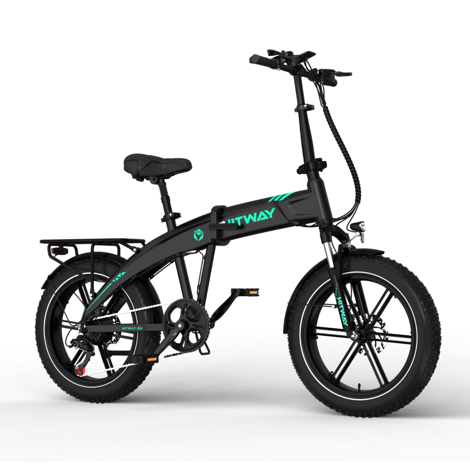 HITWAY BK36 Folding Electric Bike – 250W 48V 10.4Ah, 20″ Fat Tyre Foldable E-Bike-Electric Scooters London