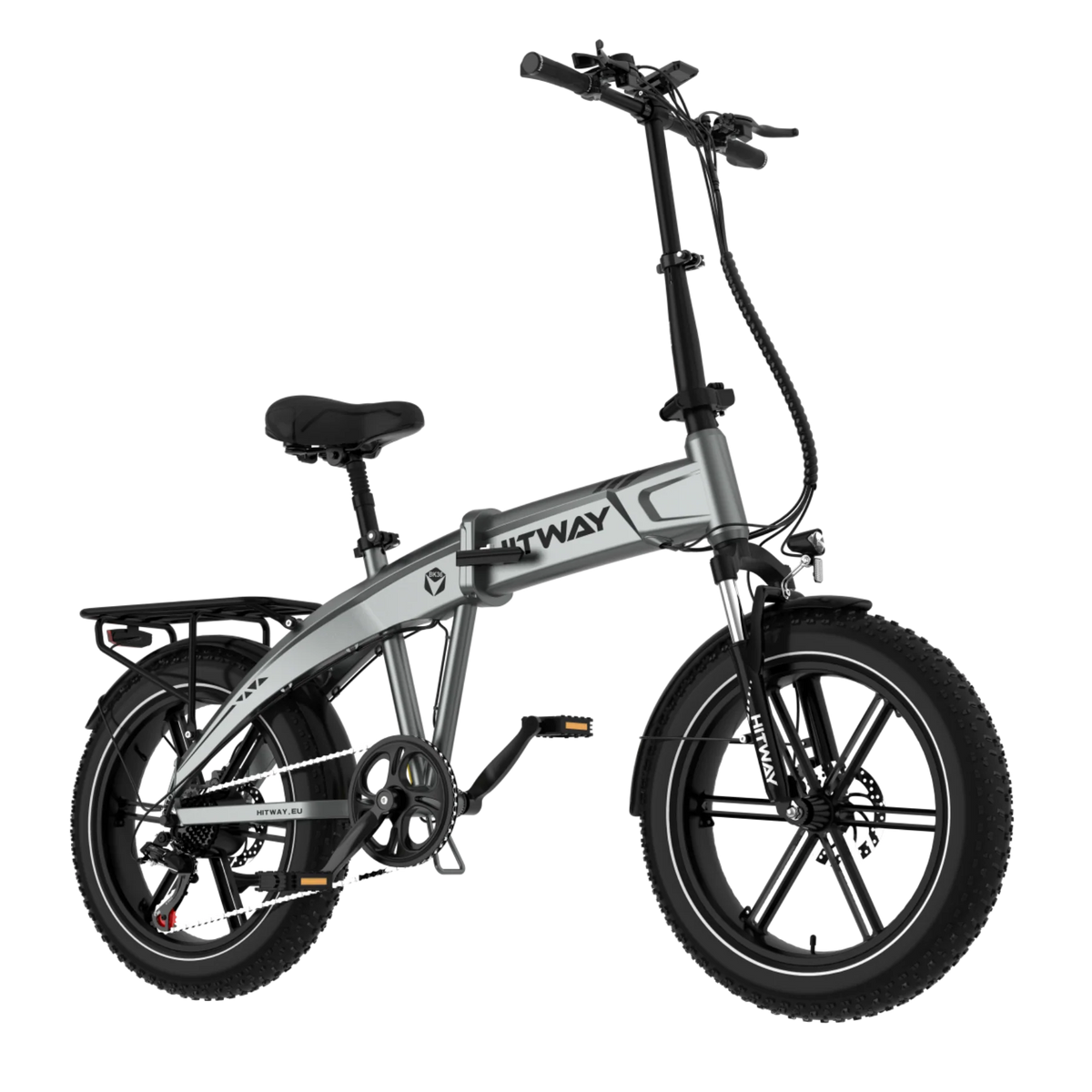 HITWAY BK36 Folding Electric Bike – 250W 48V 10.4Ah, 20″ Fat Tyre Foldable E-Bike-Electric Scooters London