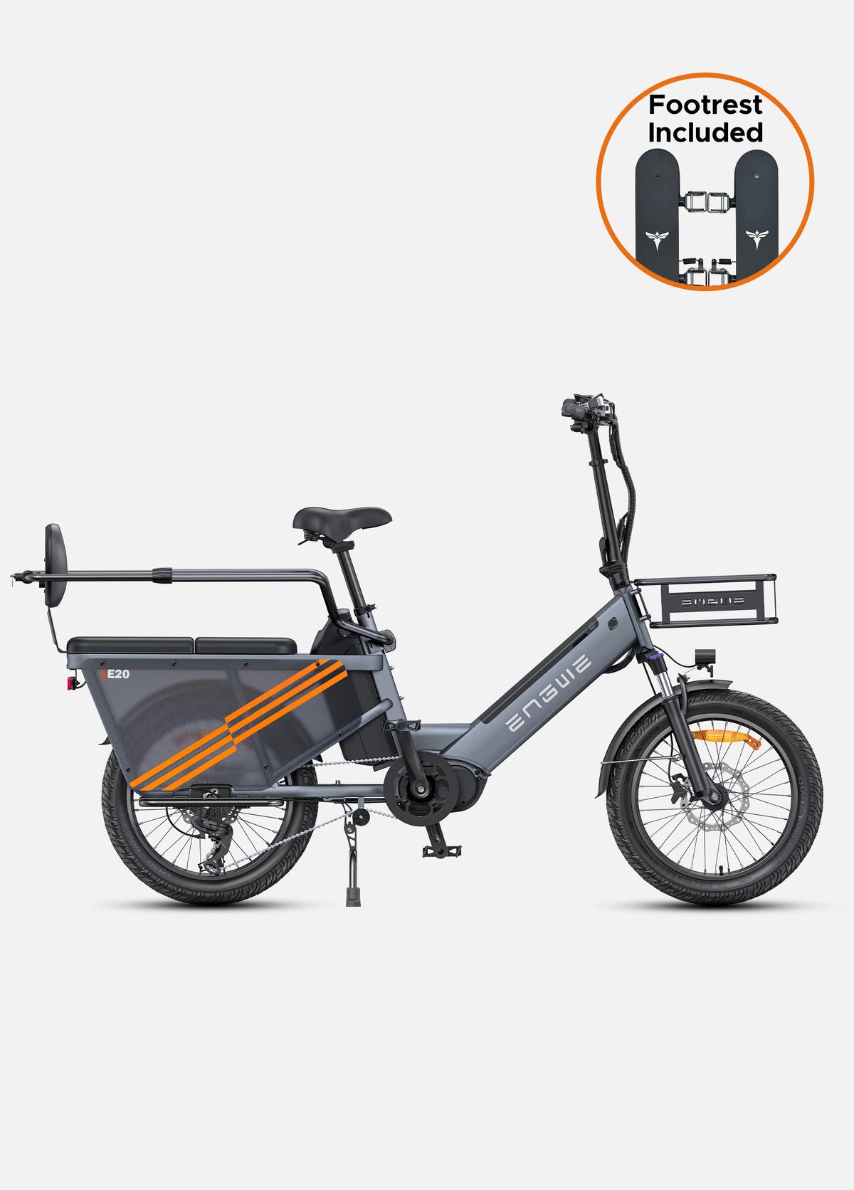 ENGWE LE20 250W Mid-drive Torque Sensor Step-Thru Cargo E-bike-Electric Scooters London