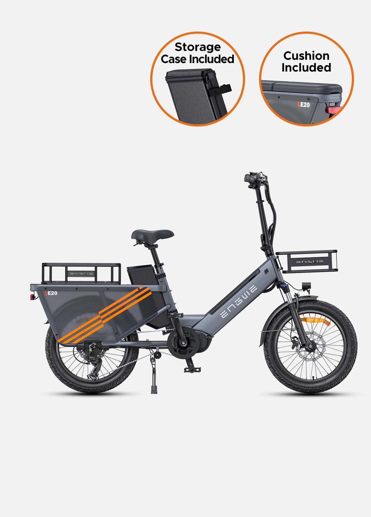 ENGWE LE20 250W Mid-drive Torque Sensor Step-Thru Cargo E-bike-Electric Scooters London