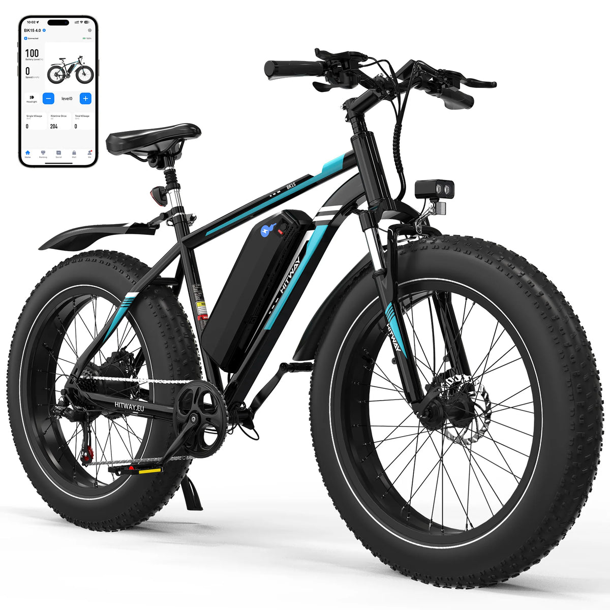 HITWAY BK15 4.0 Fat Tyre Electric Bike – 250W, 48V 15.6Ah, NFC-Electric Scooters London