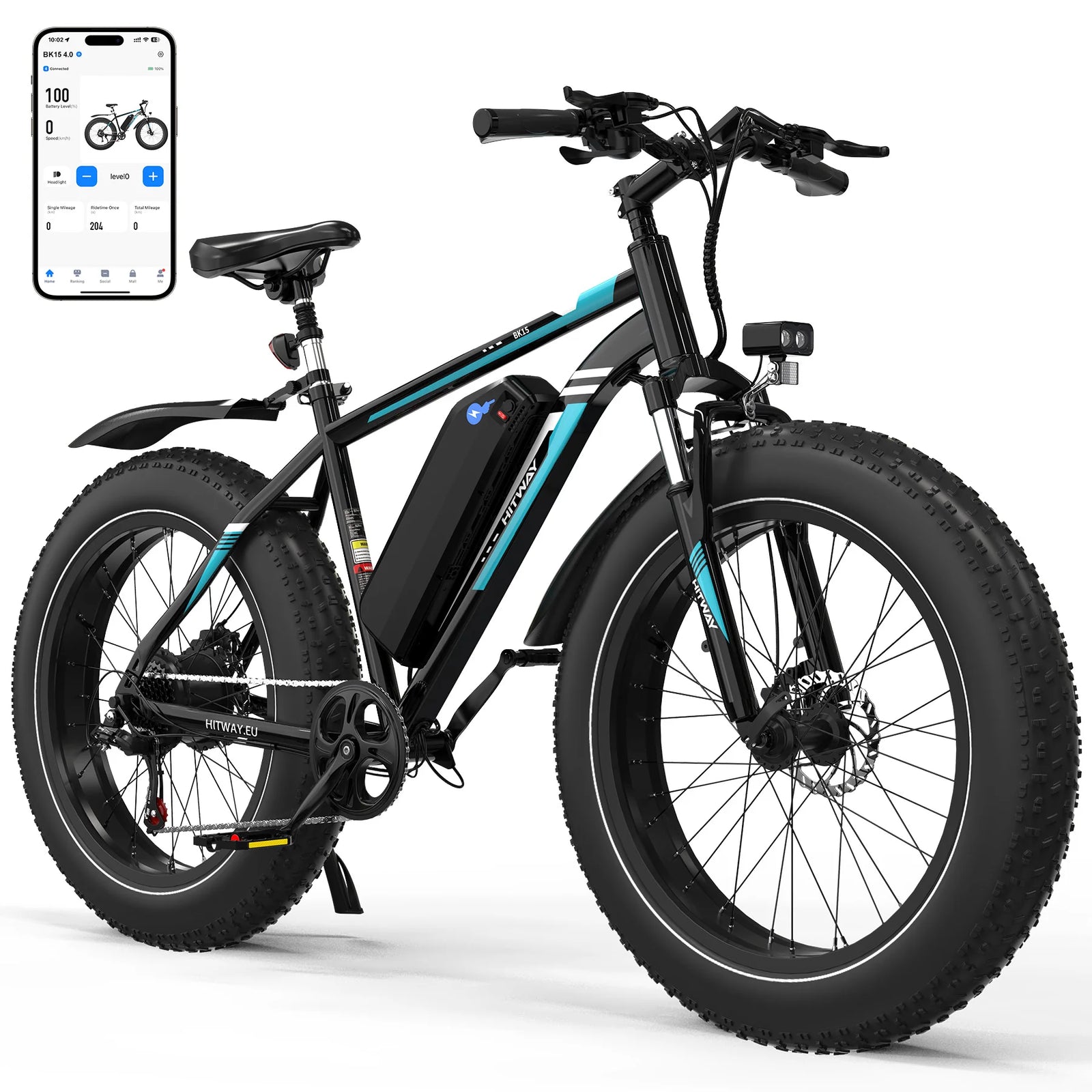 HITWAY BK15 4.0 Fat Tyre Electric Bike – 250W, 48V 15.6Ah, NFC-Electric Scooters London