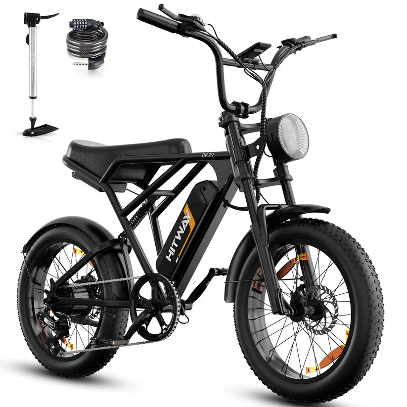 HITWAY BK29 Fat Tyre Electric Bike – 48V 15Ah Battery, 250W Motor, 20″×4.0″ Tyres-Electric Scooters London