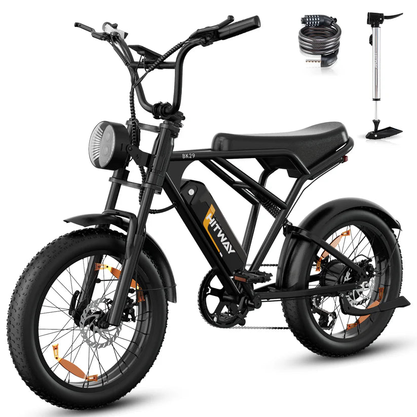 HITWAY BK29 Fat Tyre Electric Bike – 48V 15Ah Battery, 250W Motor, 20″×4.0″ Tyres-Electric Scooters London