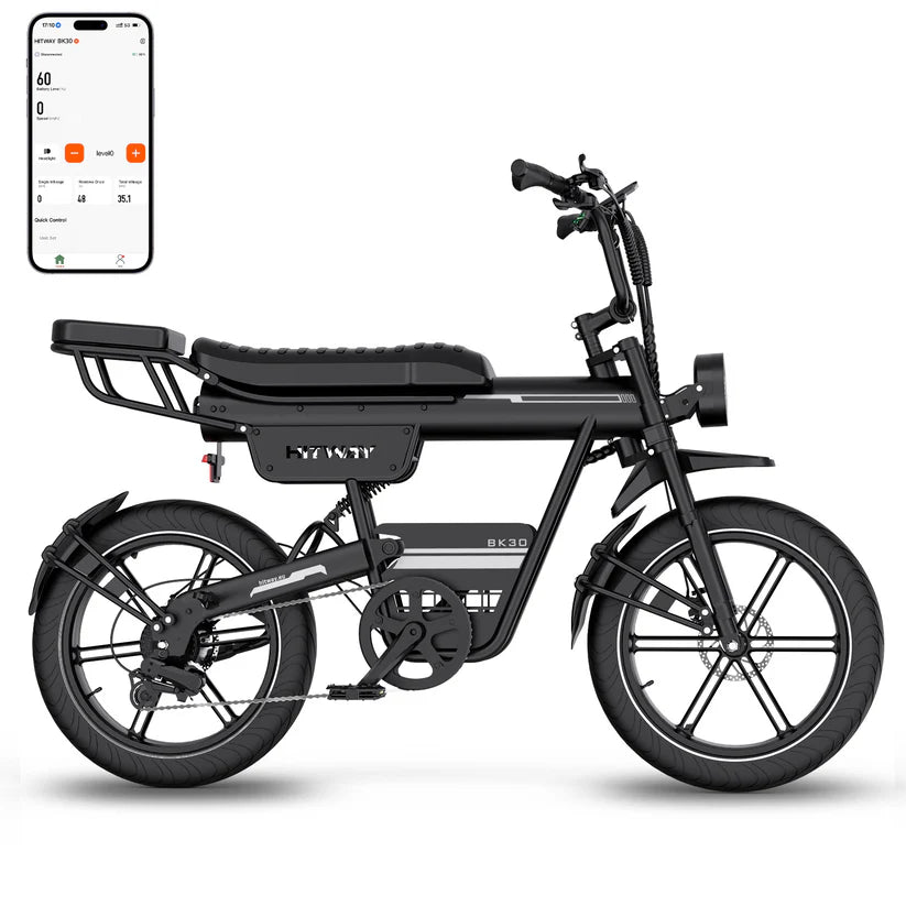 HITWAY BK30 Fat Tyre Electric Bike – 48V 23.4Ah, 20″×4.0″, Long-Range-Electric Scooters London