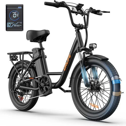URLIFE E20 20″ × 3.0″ Fat Tyre Electric Bike – 500W Motor, 48V 13Ah-Electric Scooters London