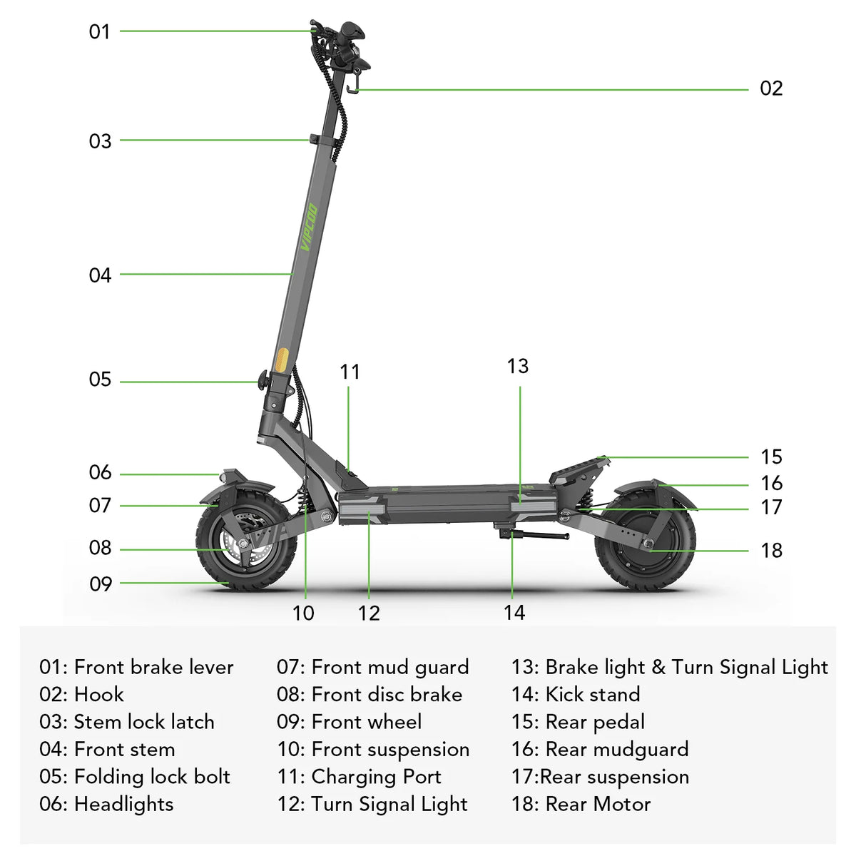 VIPCOO VS6 1000W Electric Scooter with NFC-Electric Scooters London