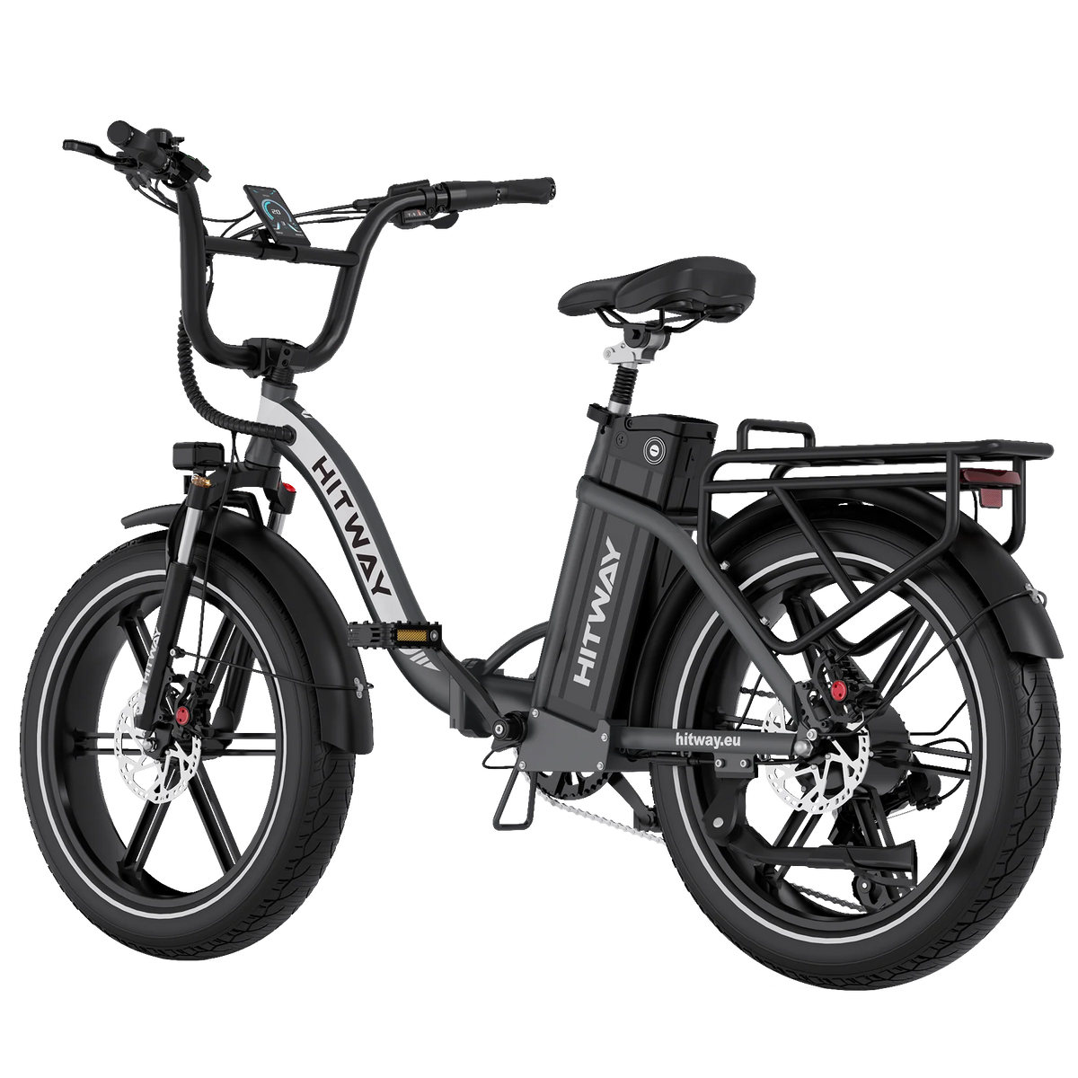 HITWAY BK6S Pro Folding Electric Bike with Fat Tyres-Electric Scooters London