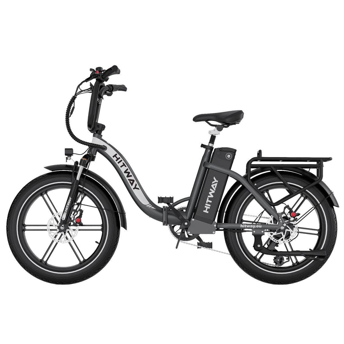 HITWAY BK6S Pro Folding Electric Bike with Fat Tyres-Electric Scooters London