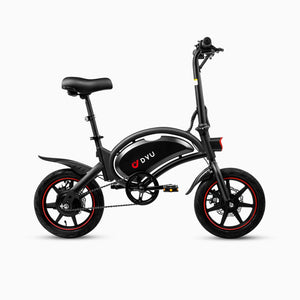 DYU D3F Mini electric bike in Black – side view