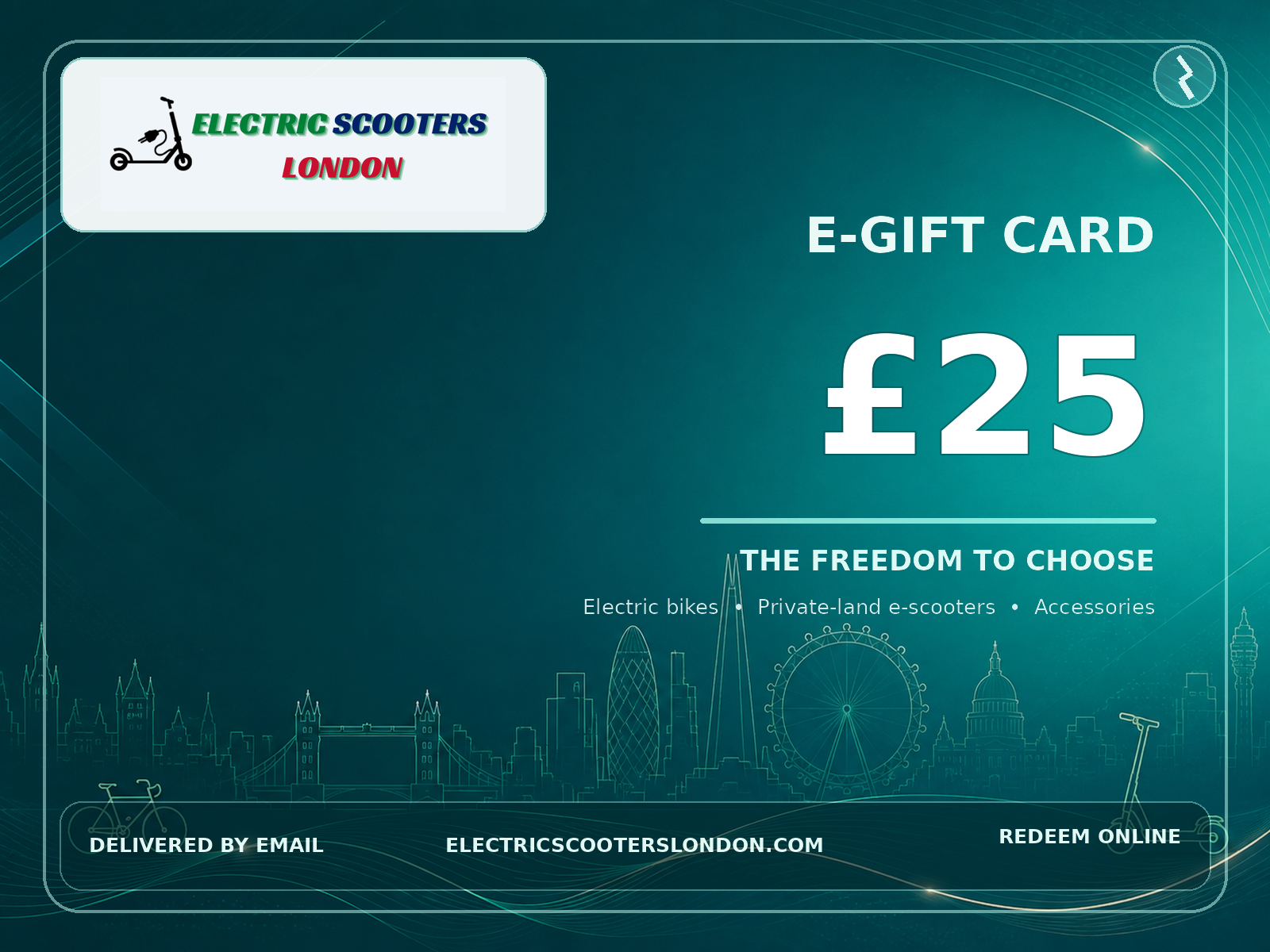 £25 Electric Scooters London e-Gift Card