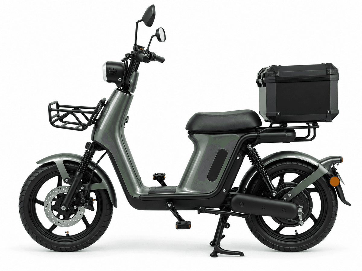 EPED Swift Metallic Camo Green single-seater electric bike, side view
