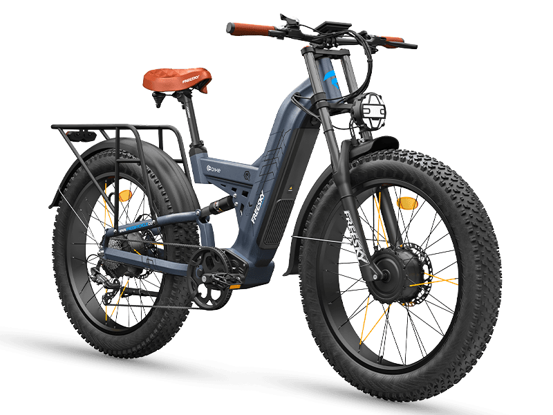 FREESKY Warrior Ultra M-530 electric bike in Blue-grey, view 1