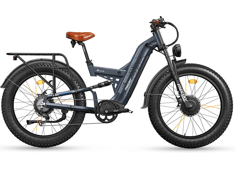 FREESKY Warrior Ultra M-530 electric bike in Blue-grey, view 2