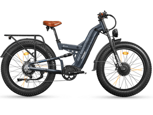 FREESKY Warrior Ultra M-530 electric bike in Blue-grey, view 2