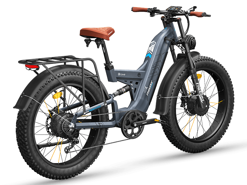 FREESKY Warrior Ultra M-530 electric bike in Blue-grey, view 3