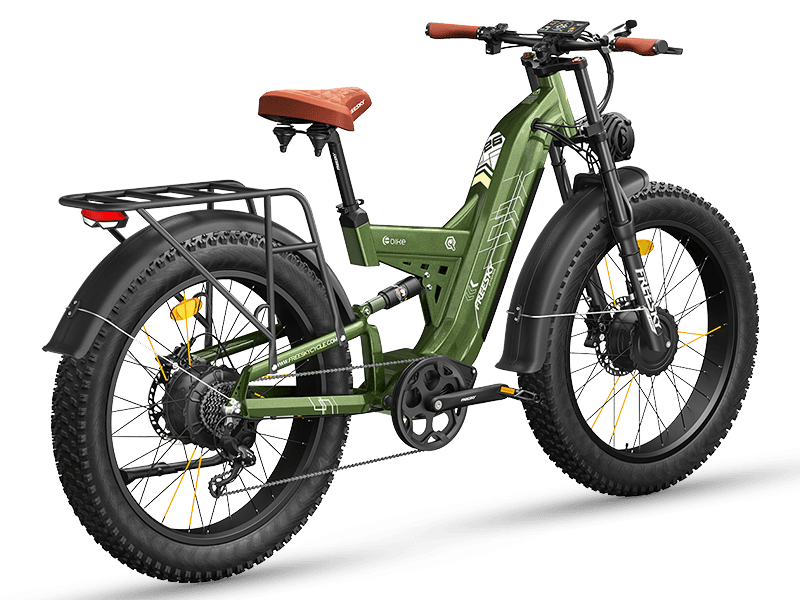 FREESKY Warrior Ultra M-530 electric bike in Green, view 3