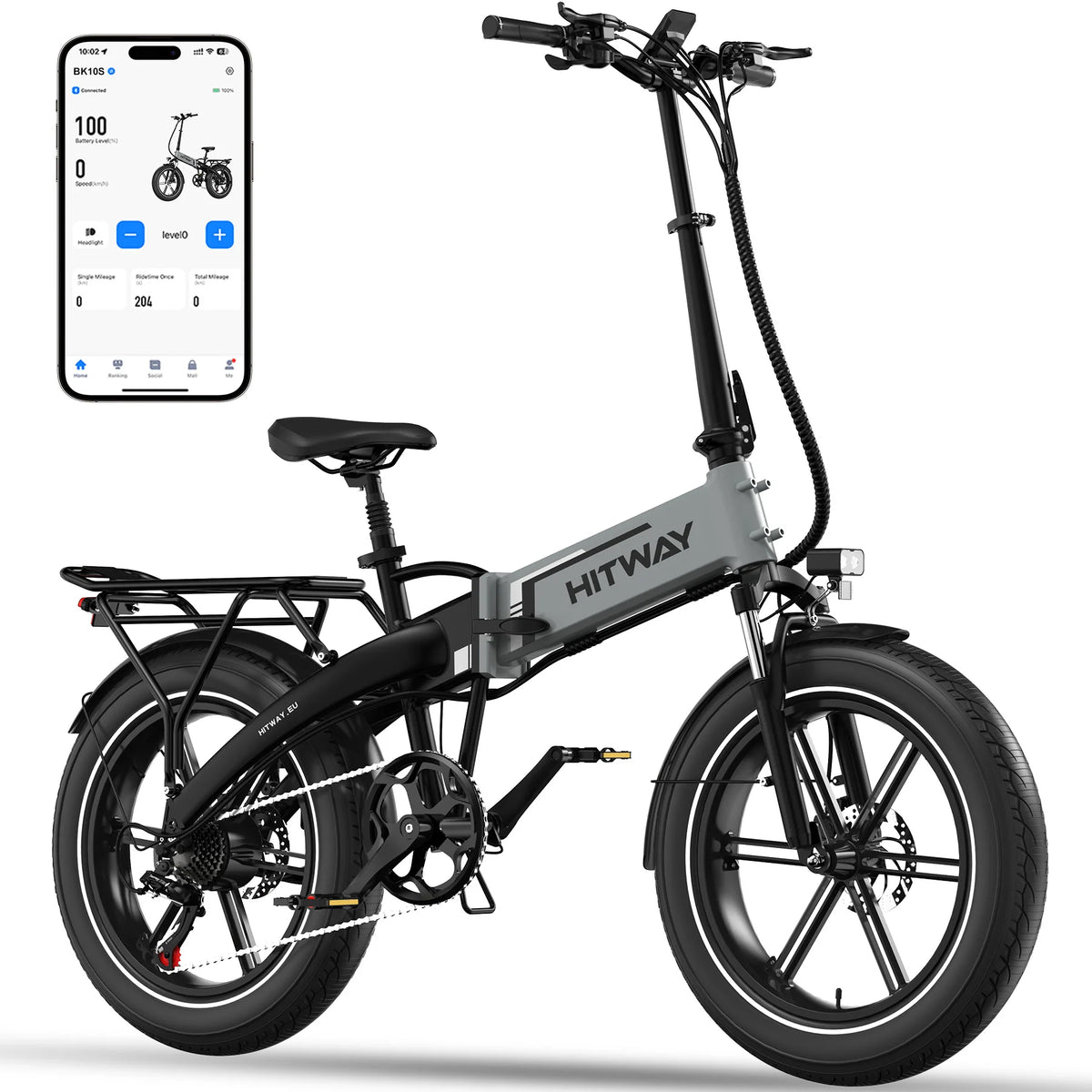 HITWAY BK10S Folding Electric Bike 250W 48V 13Ah Fat Tyres-Electric Scooters London
