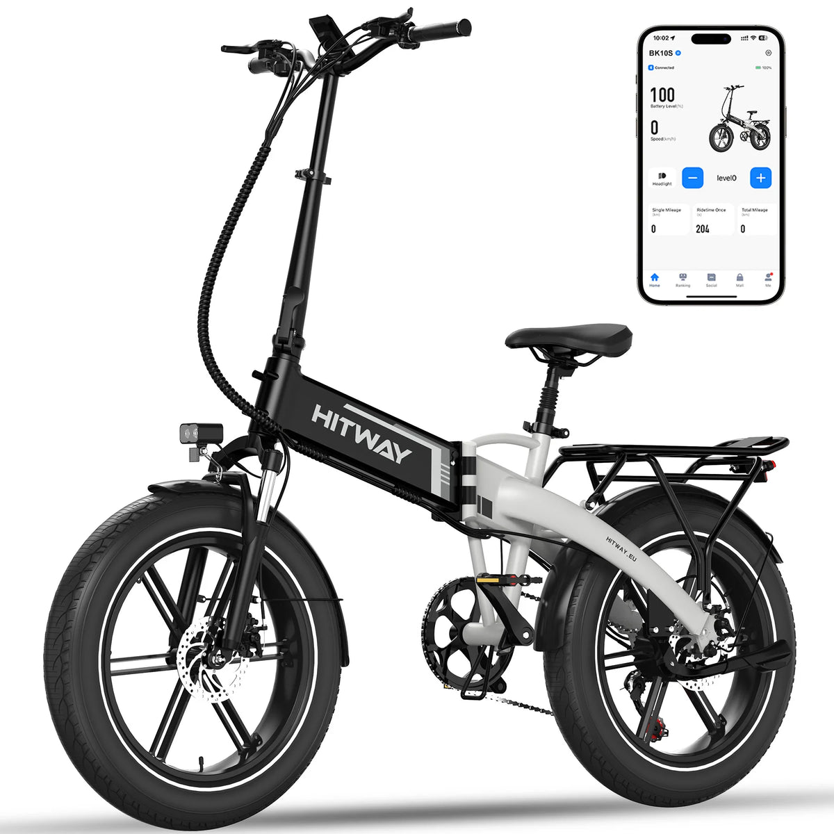 HITWAY BK10S Folding Electric Bike 250W 48V 13Ah Fat Tyres-Electric Scooters London