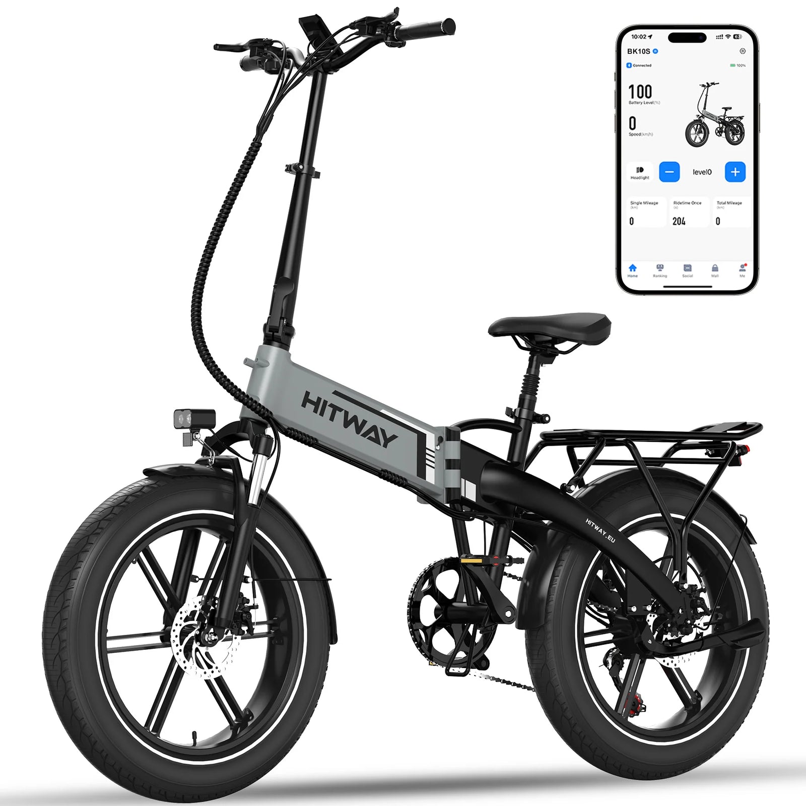 HITWAY BK10S Folding Electric Bike 250W 48V 13Ah Fat Tyres-Electric Scooters London