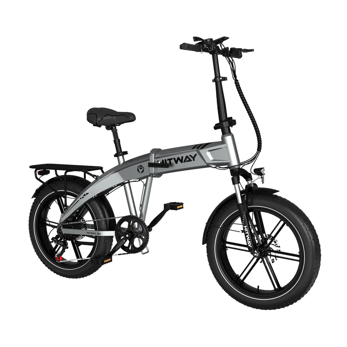 HITWAY BK36 Folding Electric Bike – 250W 48V 10.4Ah, 20″ Fat Tyre Foldable E-Bike-Electric Scooters London