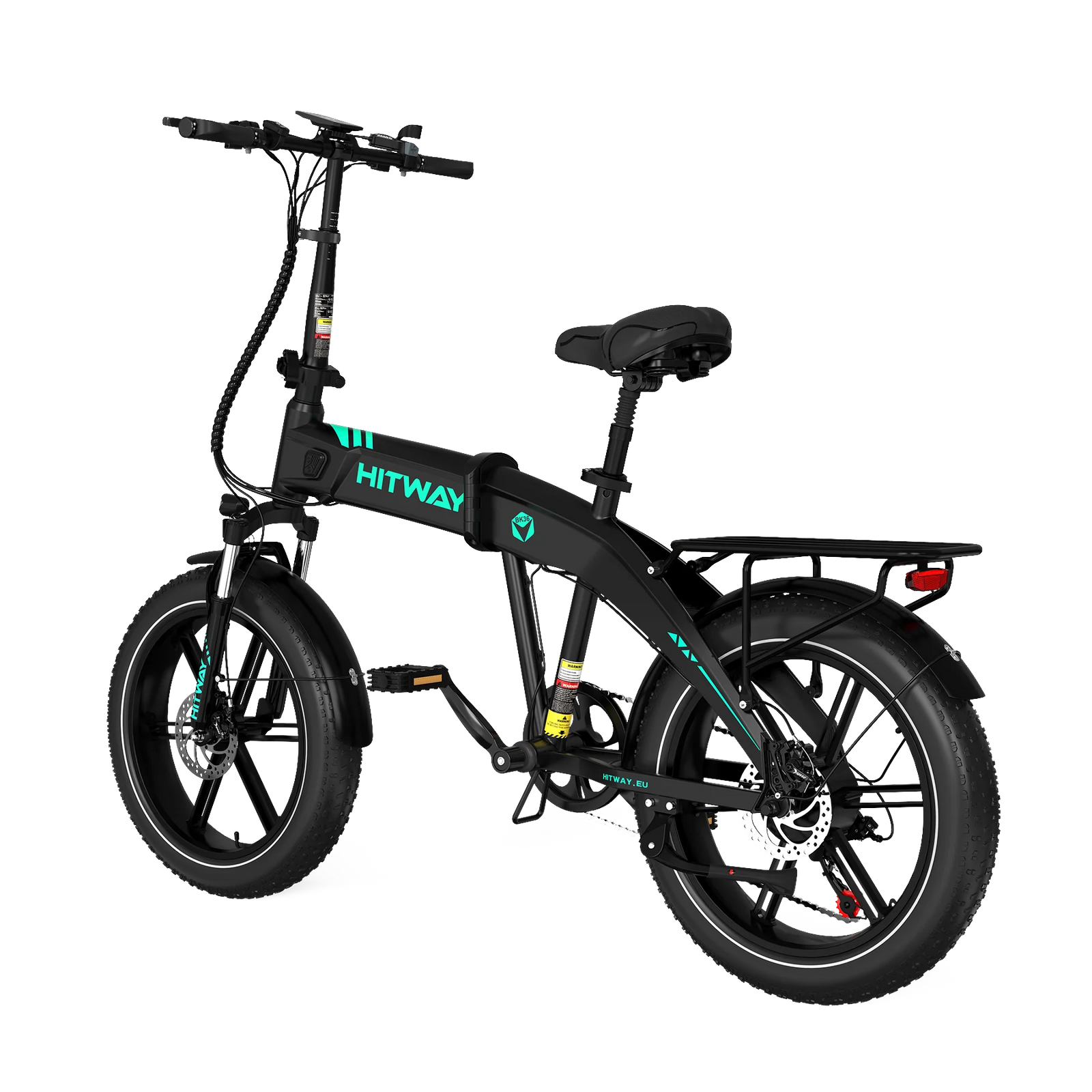 HITWAY BK36 Folding Electric Bike – 250W 48V 10.4Ah, 20″ Fat Tyre Foldable E-Bike-Electric Scooters London