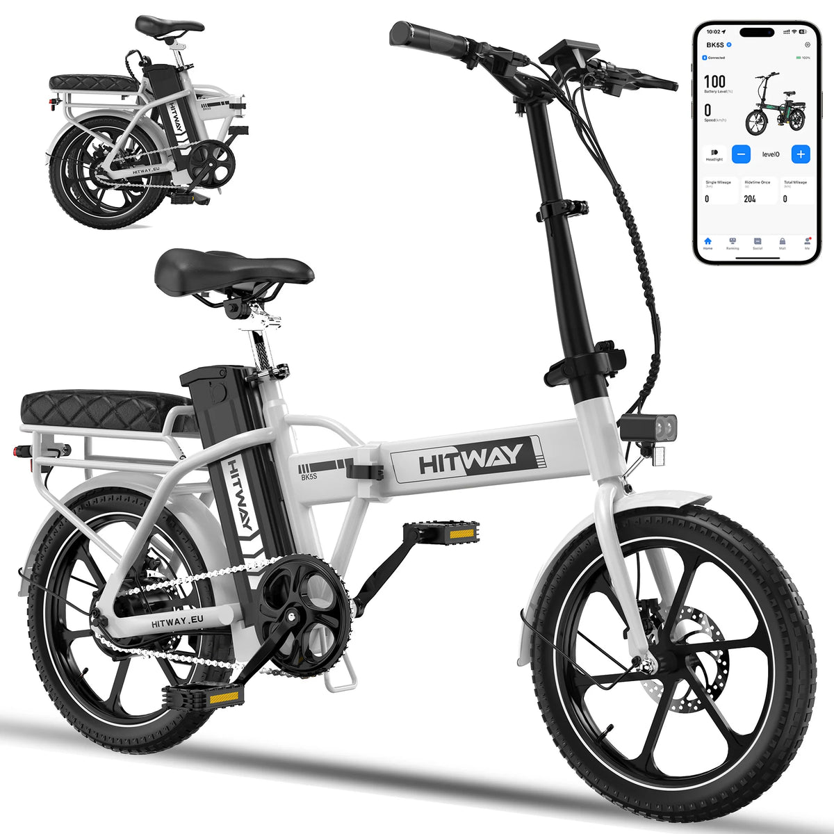HITWAY BK5SL Folding Electric Bike – 250 W, 36 V Battery, 16″ Wheels-Electric Scooters London