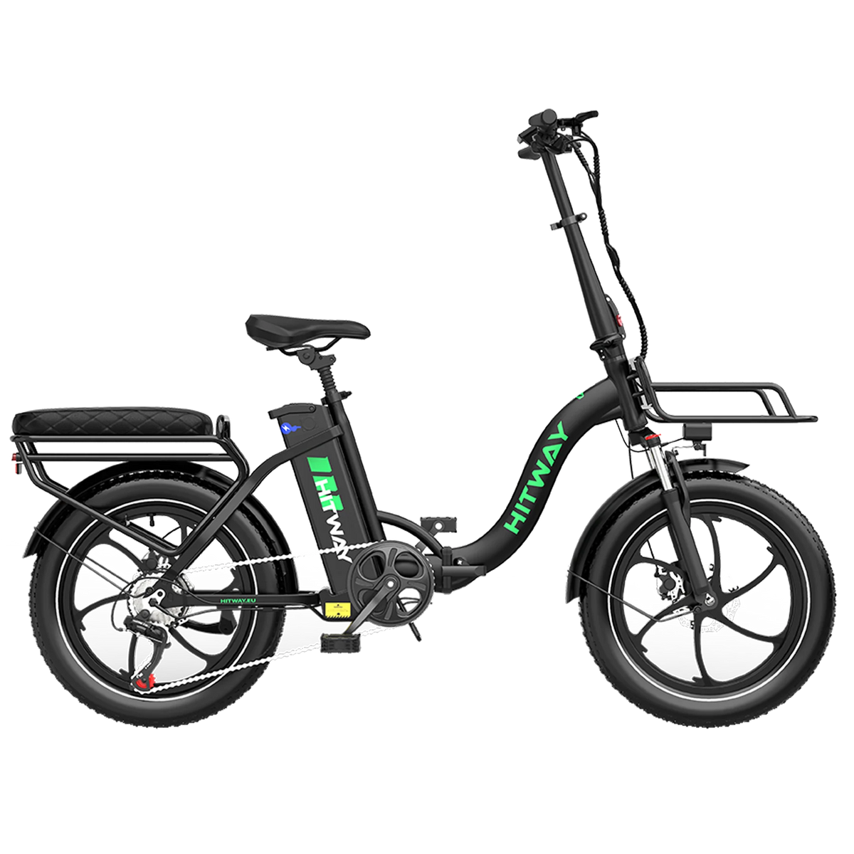 HITWAY BK6S L1 Folding Electric Bike – 250W, 36V 15.6Ah, 20-Inch × 3.0 Tyres