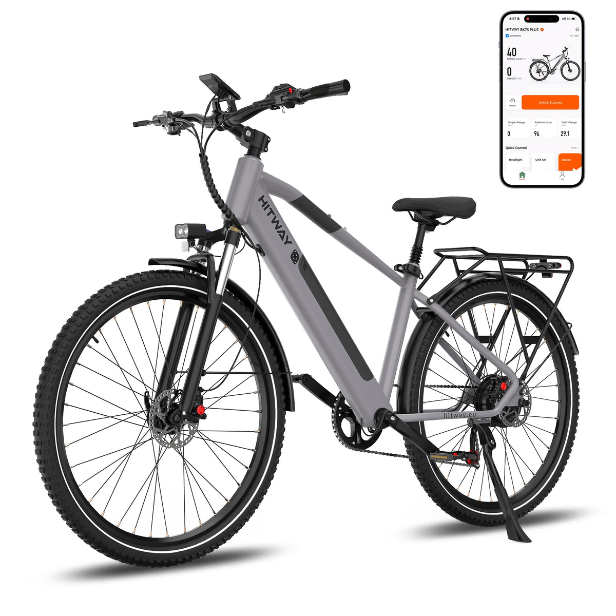 HITWAY BK7S Plus 29″ Electric Bike – 250W 36V 12.8Ah NFC