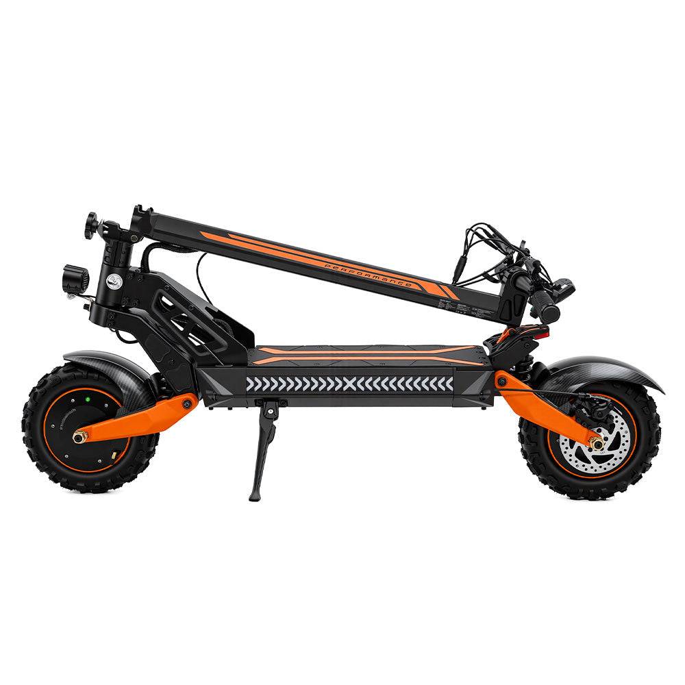 iScooter W12 electric scooter folded for storage