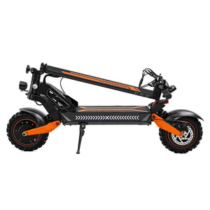 iScooter W12 electric scooter folded for storage