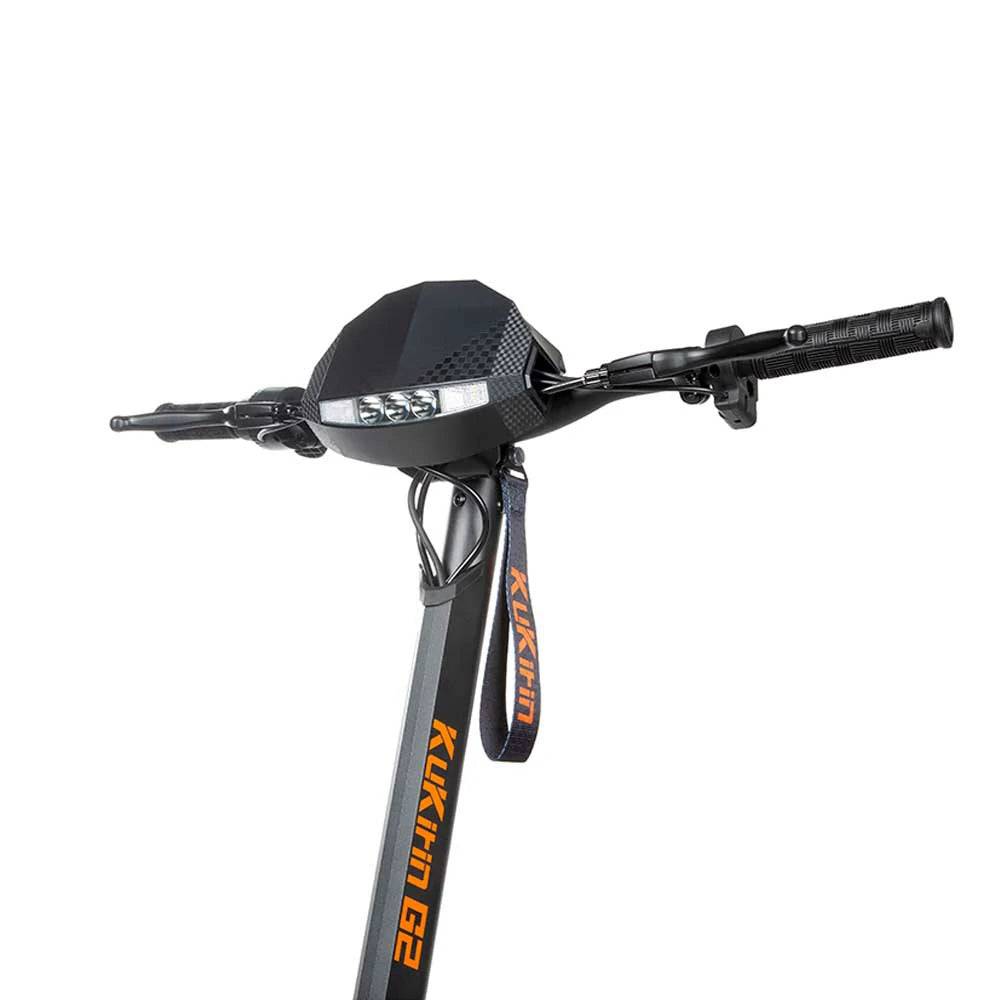 KuKirin G2 handlebar, brake levers and integrated LED headlight