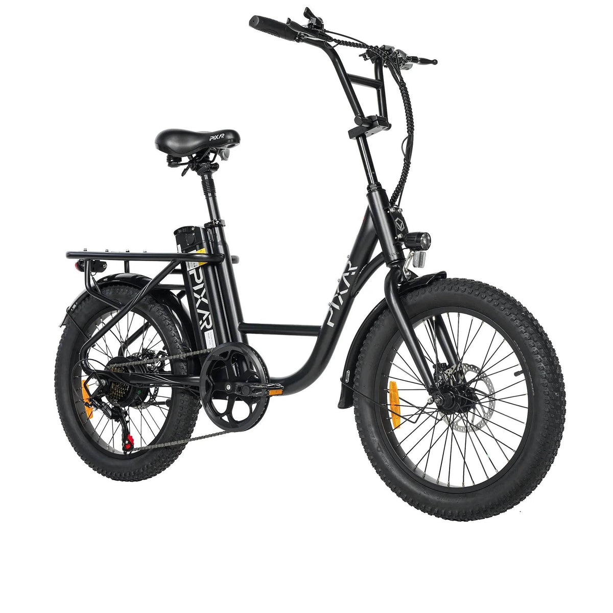 PIXAR Fun1 electric bike in Black – front three-quarter view