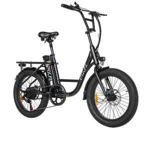PIXAR Fun1 electric bike in Black – front three-quarter view
