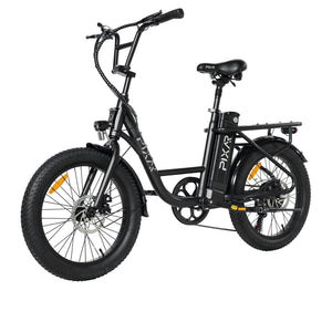 PIXAR Fun1 electric bike in Black – opposite front three-quarter view