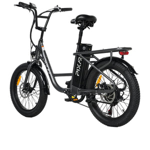 PIXAR Fun1 electric bike in Black – rear three-quarter view