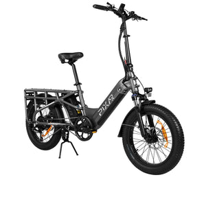 PIXAR Plus7 electric bike in Grey – opposite front three-quarter view