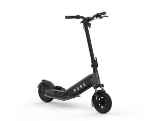 Pure Escape Pro+ Suspension electric scooter – front three-quarter view