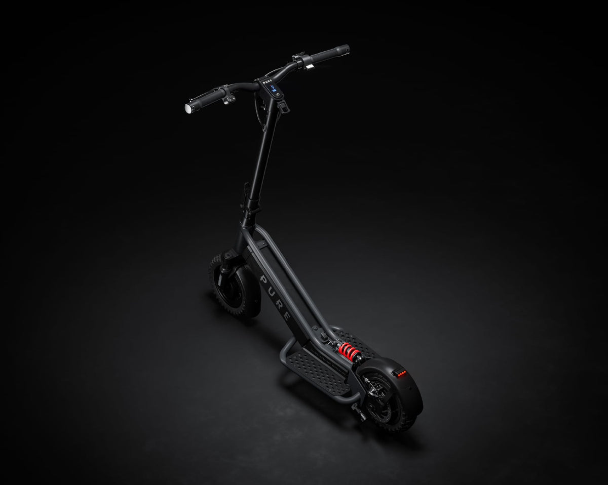 Pure Escape Ultra Max Suspension electric scooter – angled studio view
