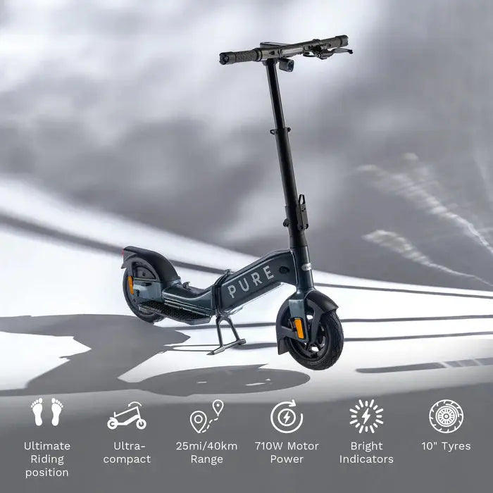 Pure Advance Flex Electric Scooter - Mercury Grey-Electric Scooters London