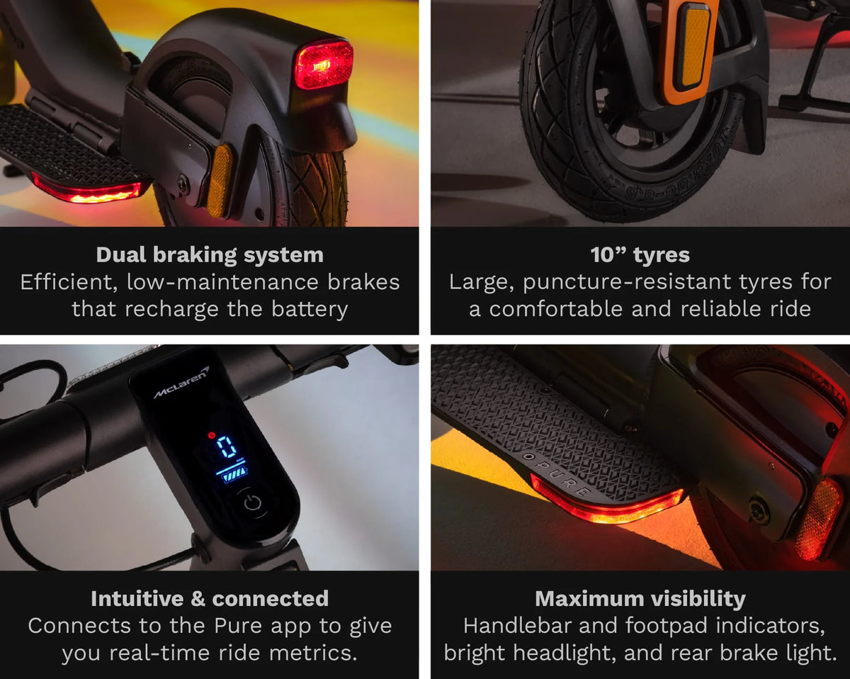 Pure x McLaren Papaya Electric Scooter-Electric Scooters London
