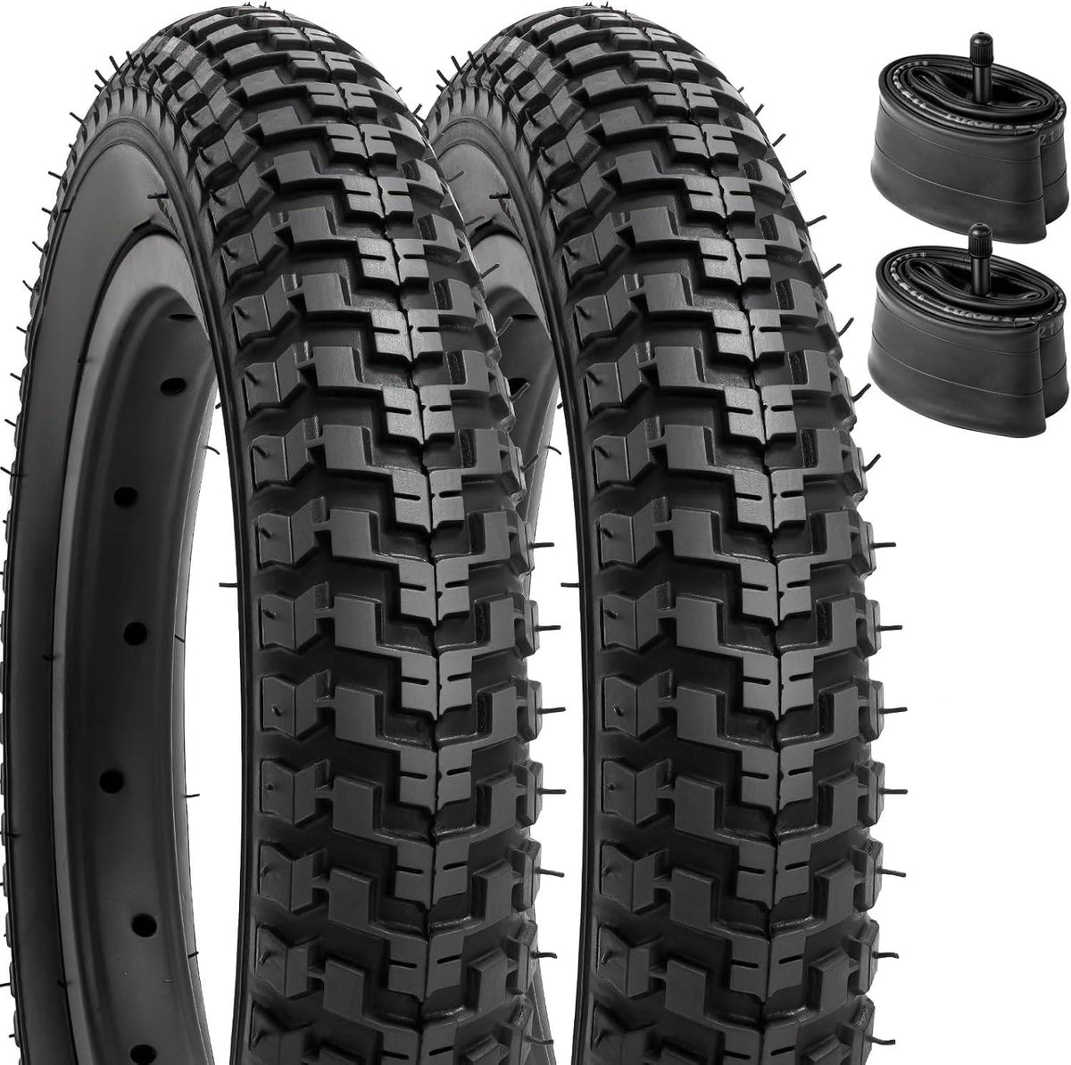 YunSCM 12.5 × 2.25 Knobby Tyres & Inner Tubes – Pair