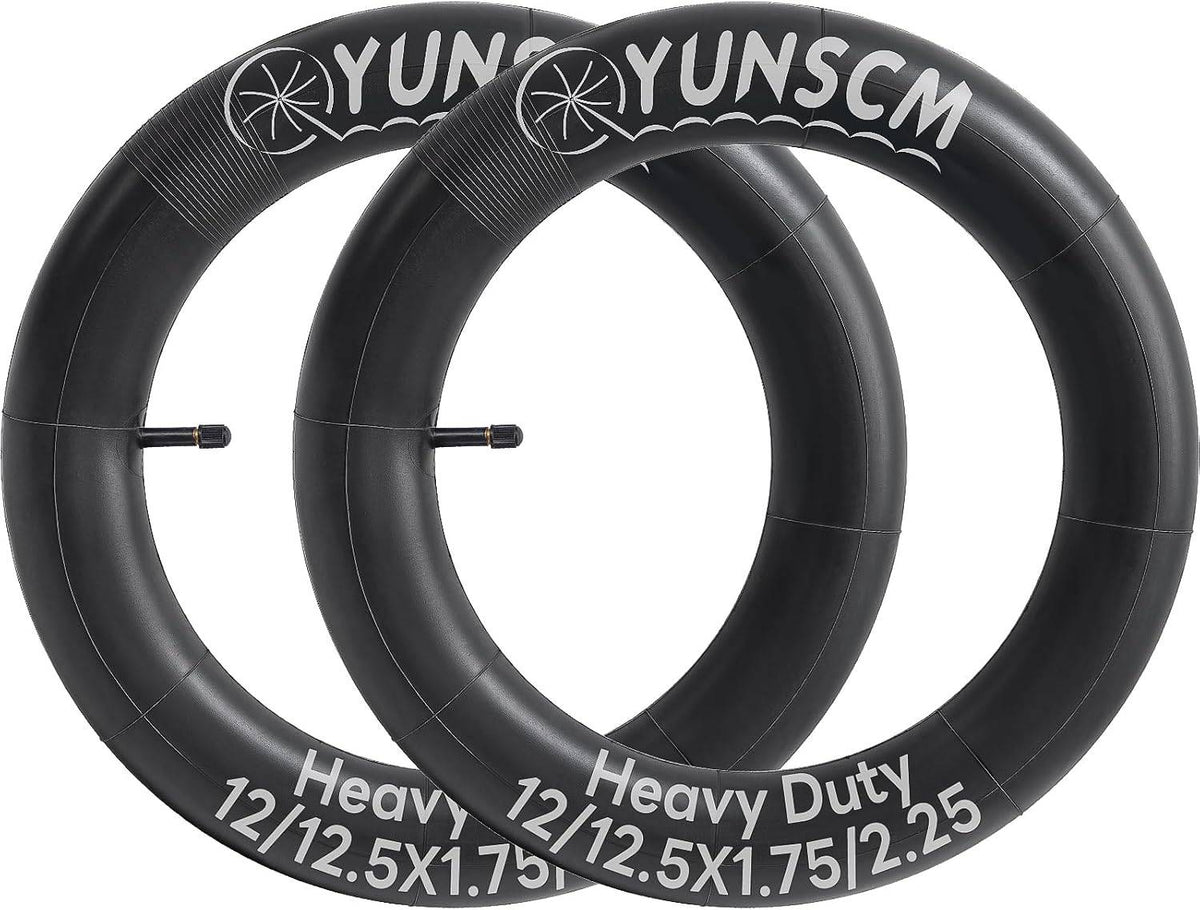 YunSCM 12 × 1.75–2.125 Inner Tubes - Schrader 32 mm, Pair