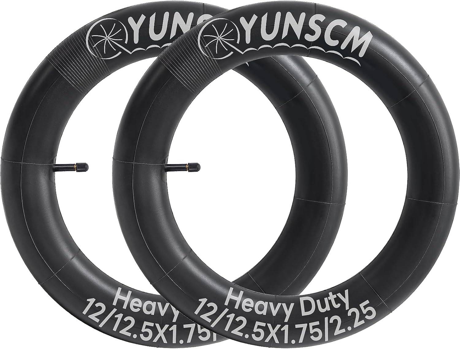 YunSCM 12 × 1.75–2.125 Inner Tubes - Schrader 32 mm, Pair-Electric Scooters London