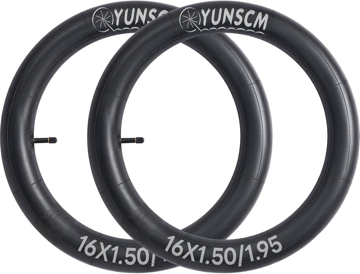 YunSCM 16 × 1.50–1.90 Inner Tubes - Schrader 32 mm, Pair-Electric Scooters London