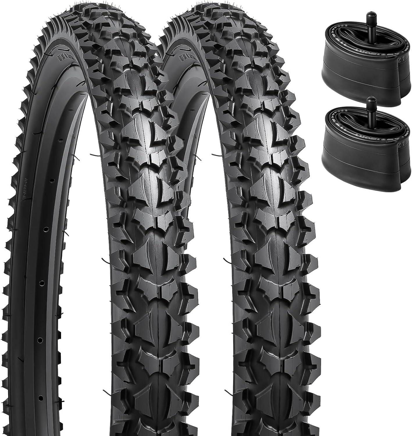 YunSCM 16 × 1.95 Knobby Tyres & Inner Tubes – Pair-Electric Scooters London